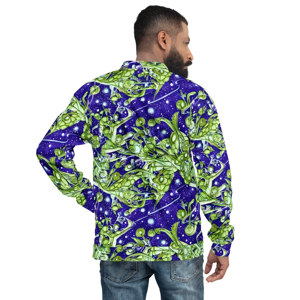 Galactic Greenery on Bomber Jacket — Back