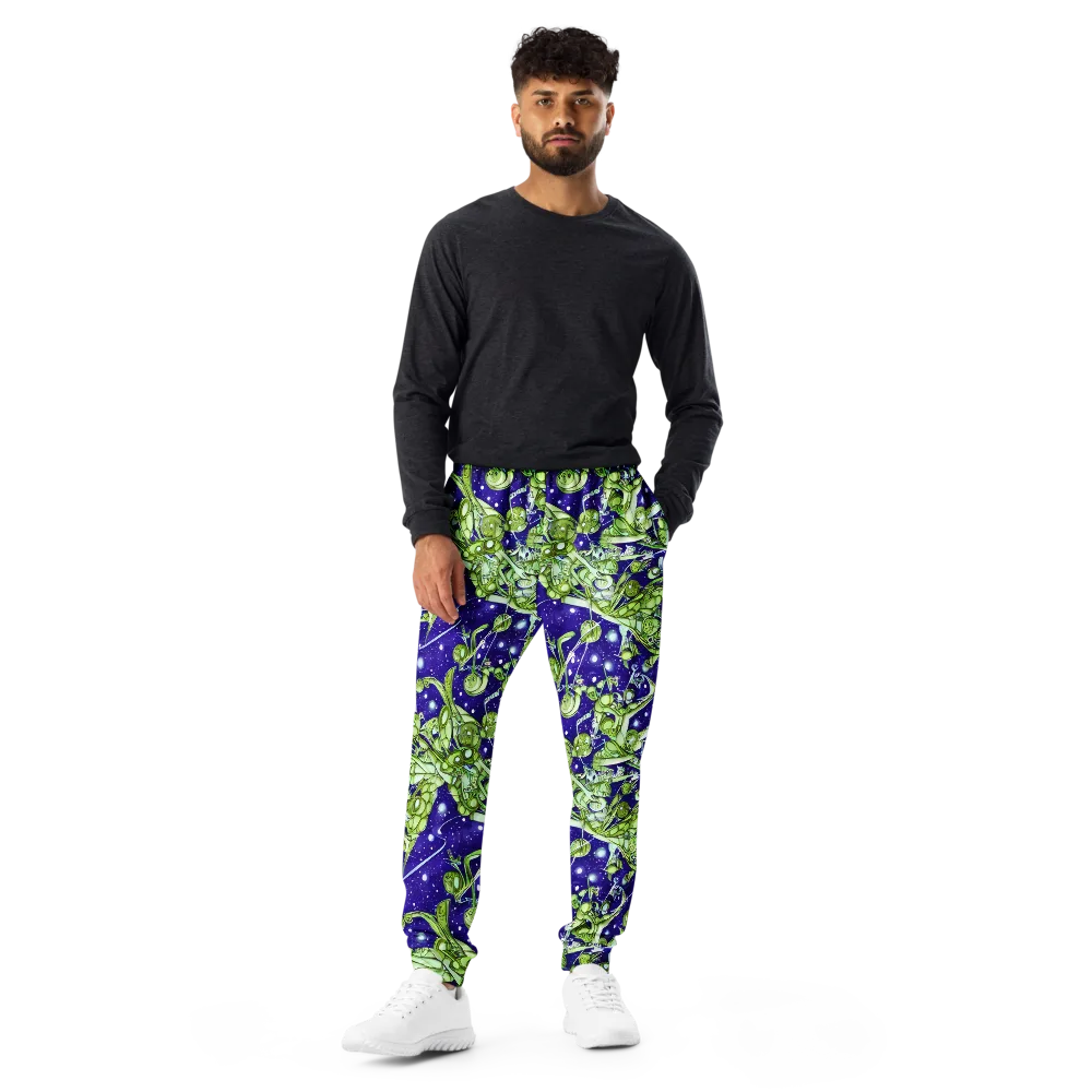 Galactic Greenery on Men's Joggers — Front