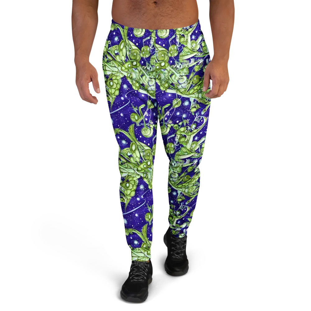 Galactic Greenery on Men's Joggers — Front