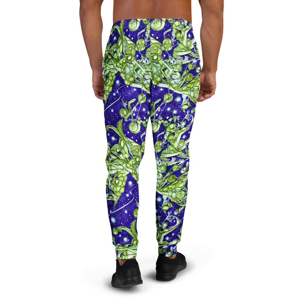 Galactic Greenery on Men's Joggers — Back