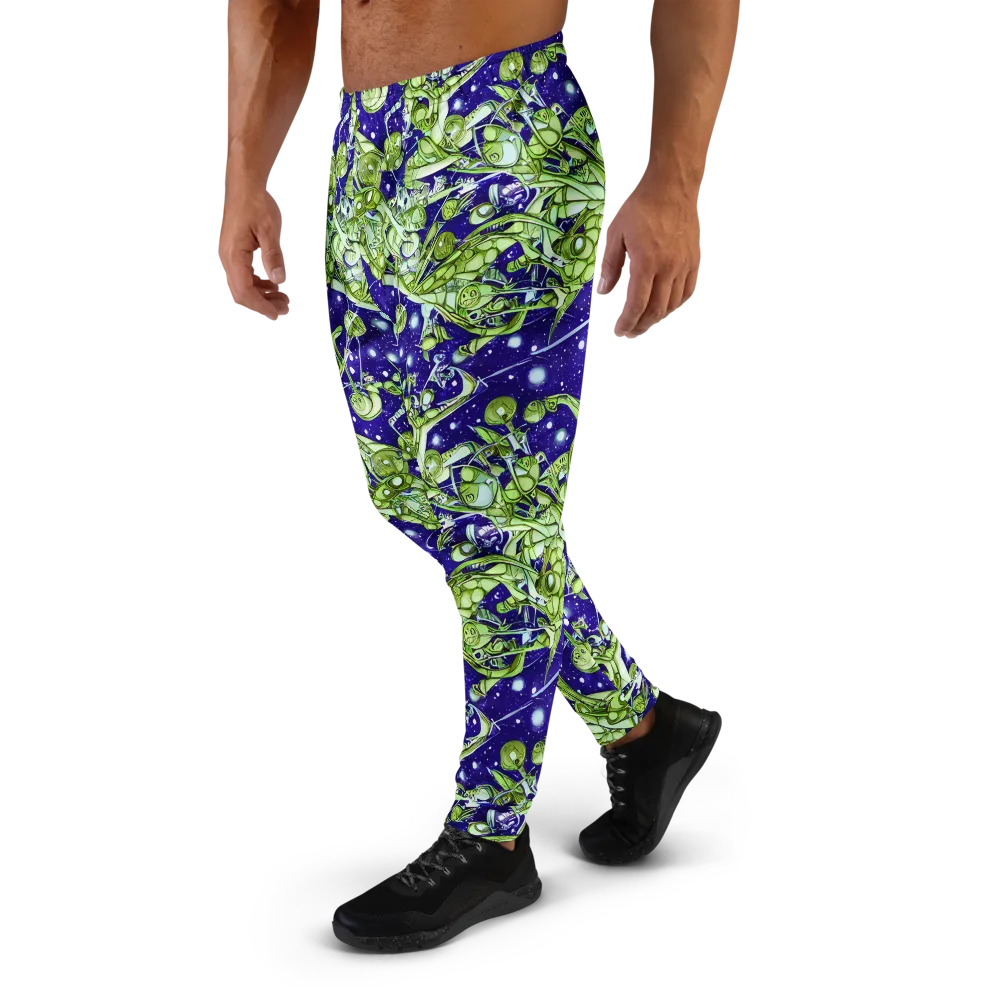 Galactic Greenery on Men's Joggers — Left