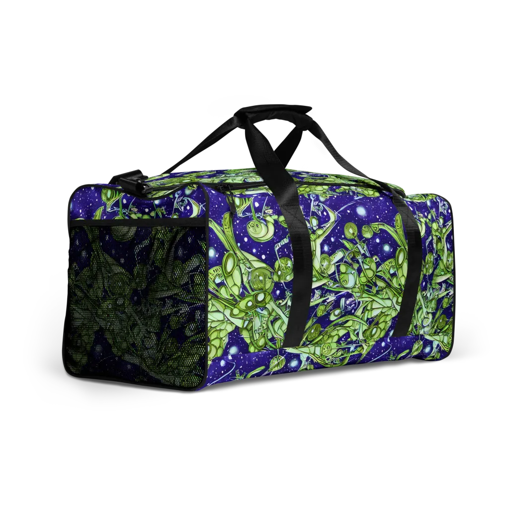 Galactic Greenery on Duffle Bag — Right Front