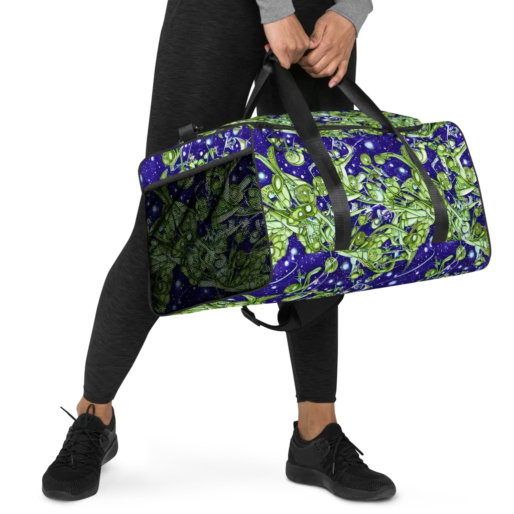 Galactic Greenery on Duffle Bag — Right Front