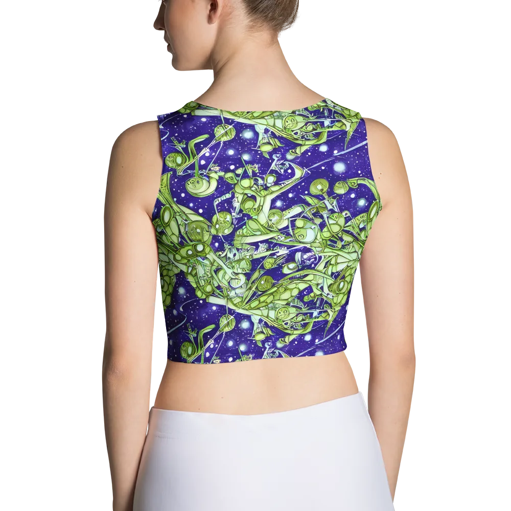 Galactic Greenery on Crop Top — Back