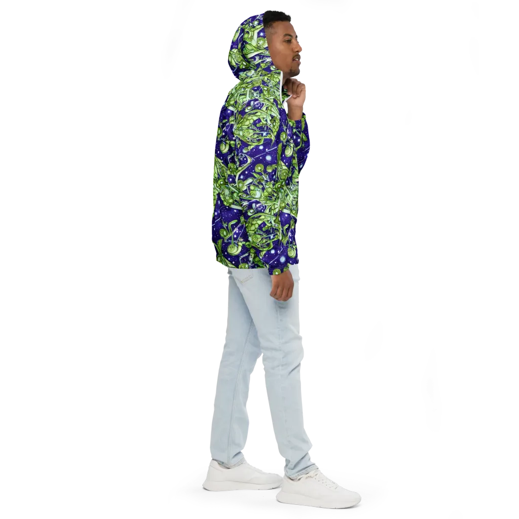 Galactic Greenery on Men's Windbreaker — Right
