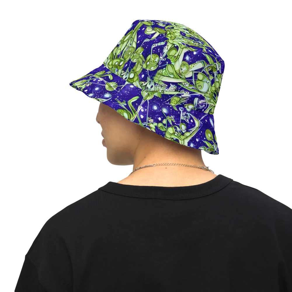 Galactic Greenery on Reversible Bucket Hat — Back Inside