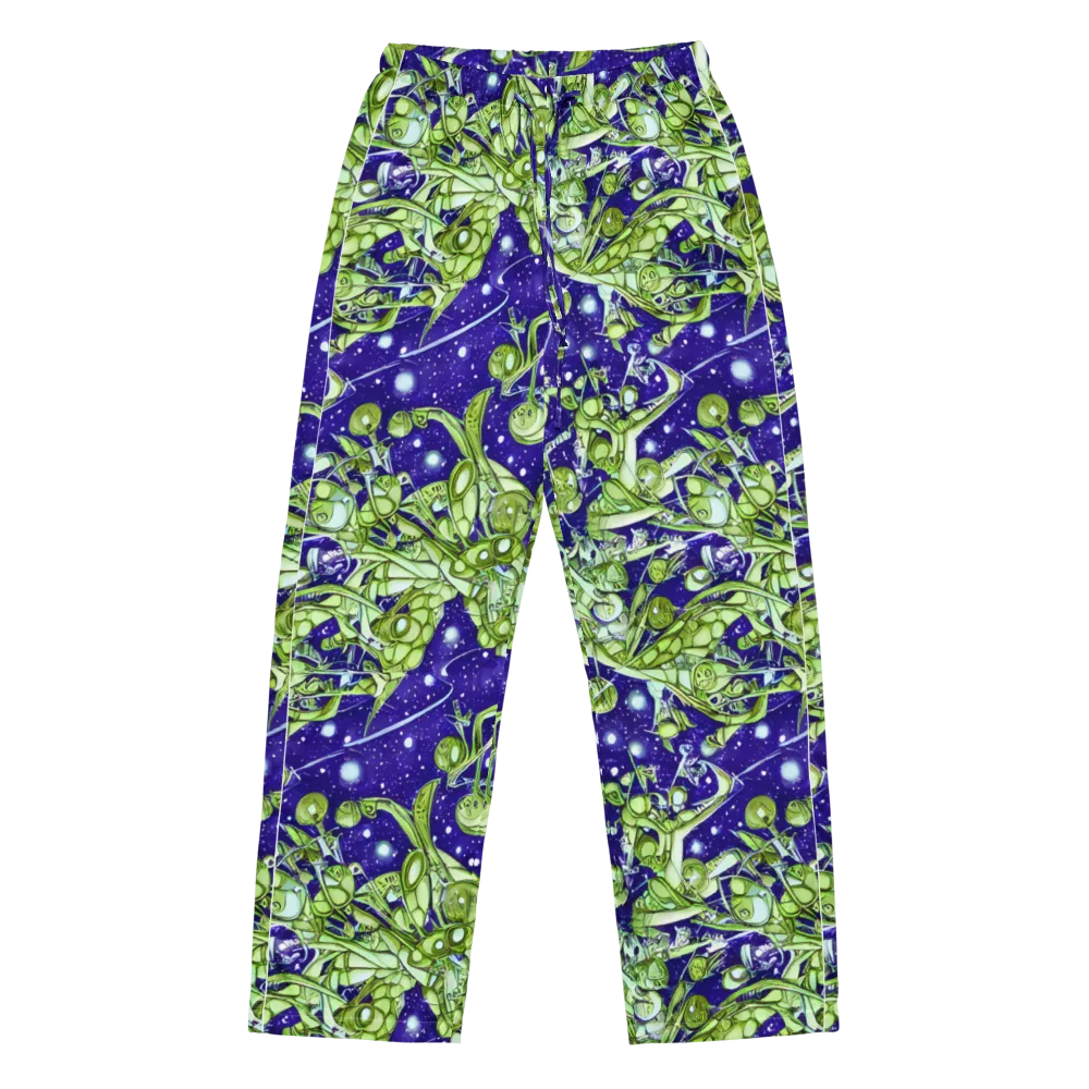 Galactic Greenery on Women's Pajama Pants — Front