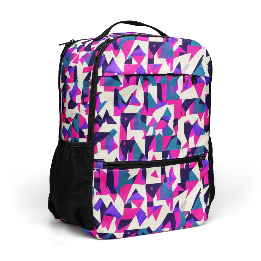 Ultraviolet Confetti on Utility Backpack — Right Front