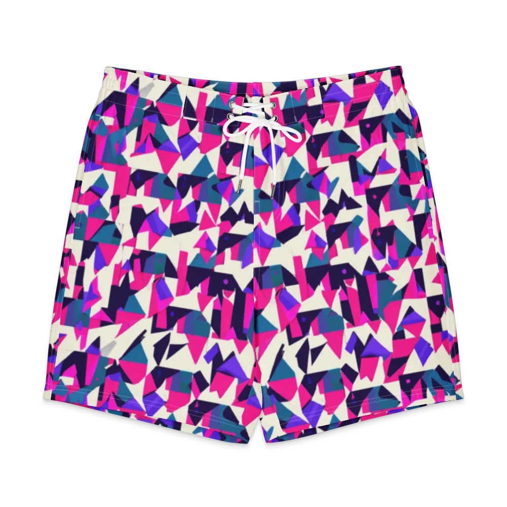 Ultraviolet Confetti on Men's Board Shorts — Front