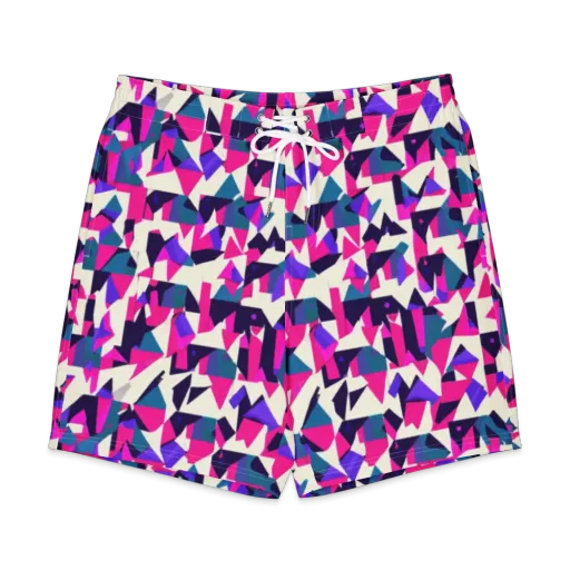 Ultraviolet Confetti on a Men's Board Shorts