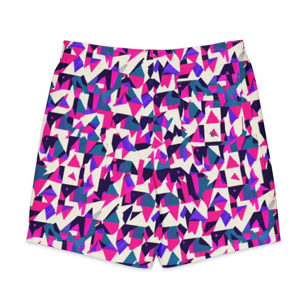 Ultraviolet Confetti on Men's Board Shorts — Back