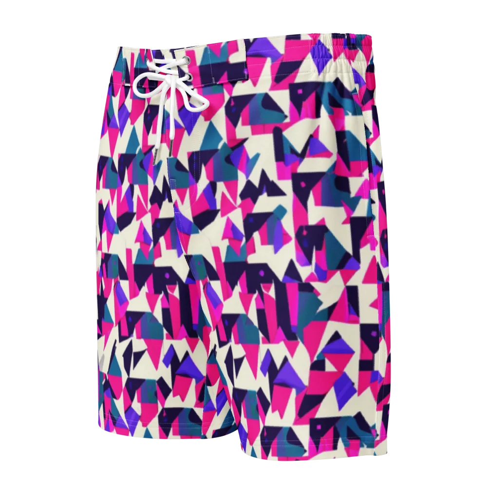 Ultraviolet Confetti on Men's Board Shorts — Front