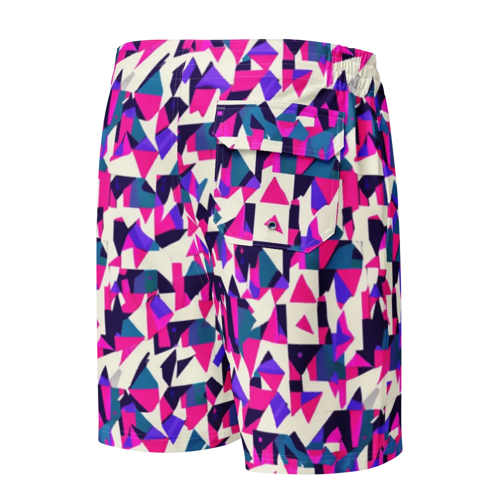 Ultraviolet Confetti on Men's Board Shorts — Back