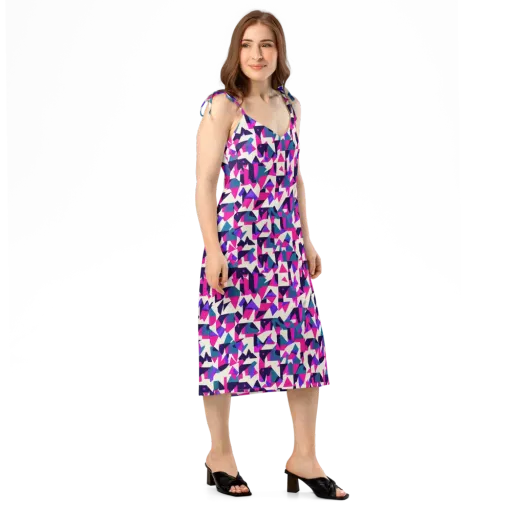 Ultraviolet Confetti on a Slip Dress