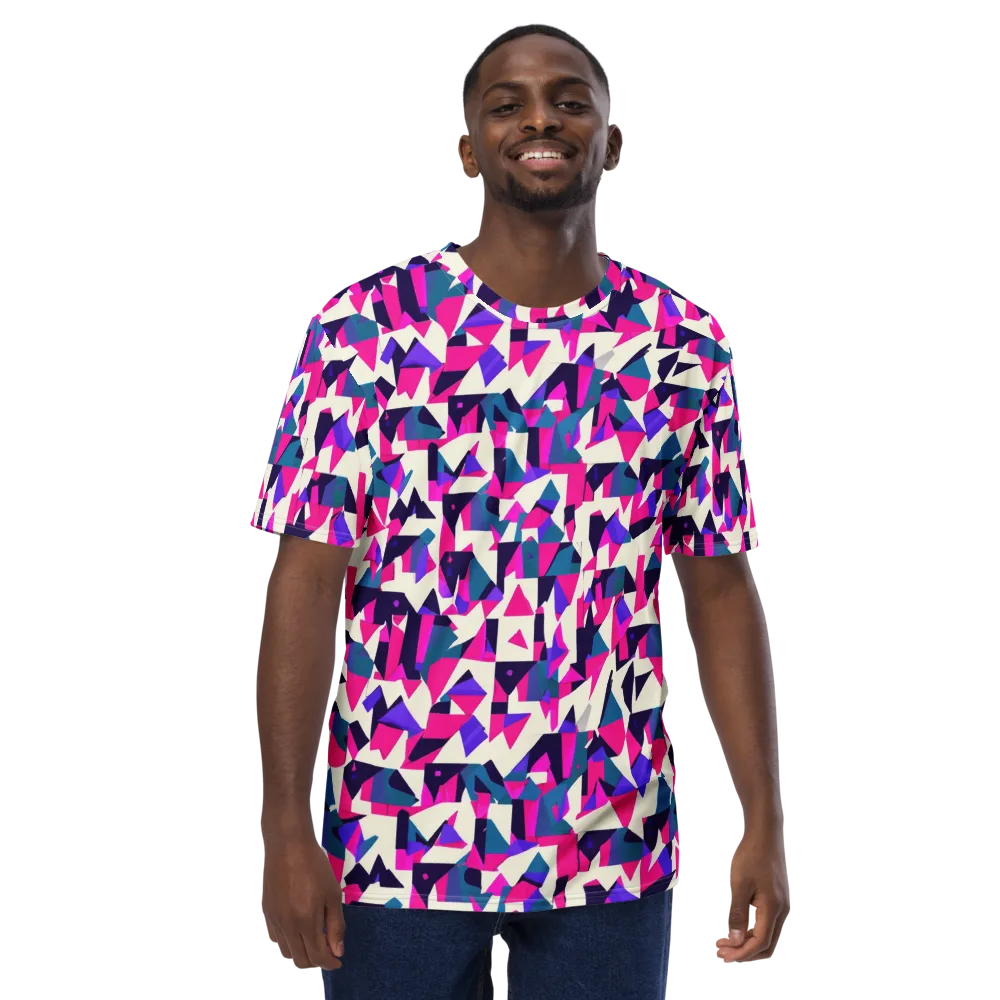 Ultraviolet Confetti on Men's Crew Neck T-Shirt — Front