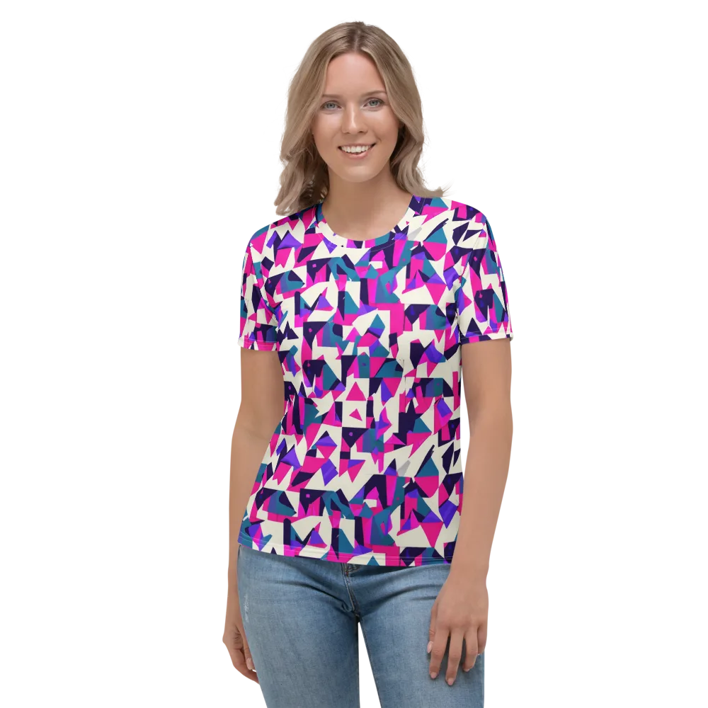 Ultraviolet Confetti on Women's Crew Neck T-Shirt — Front