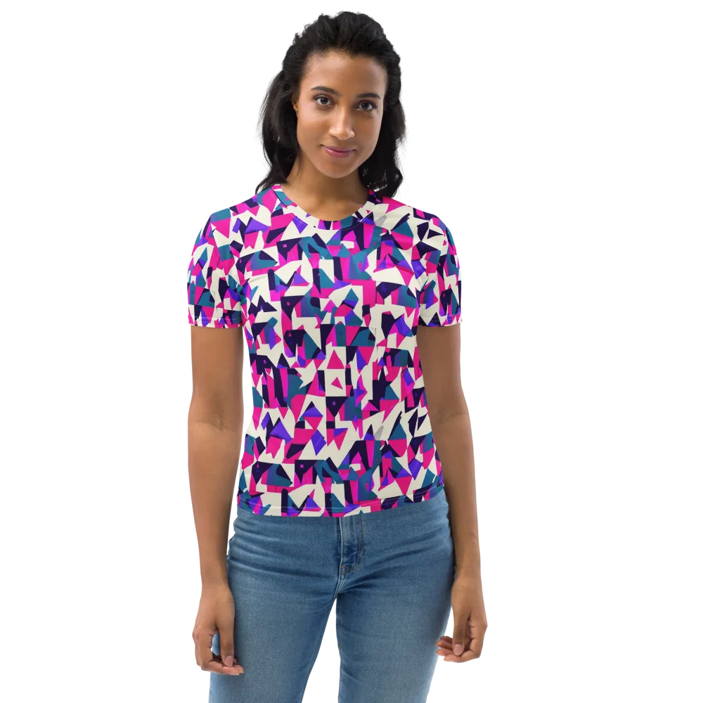 Ultraviolet Confetti on Women's Crew Neck T-Shirt — Front