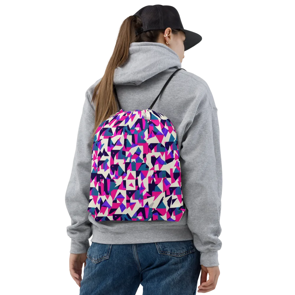 Ultraviolet Confetti on Drawstring Bag — Front