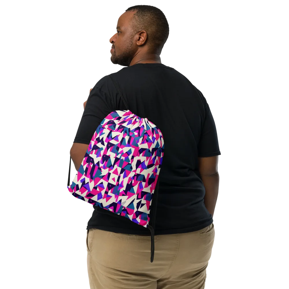Ultraviolet Confetti on Drawstring Bag — Front