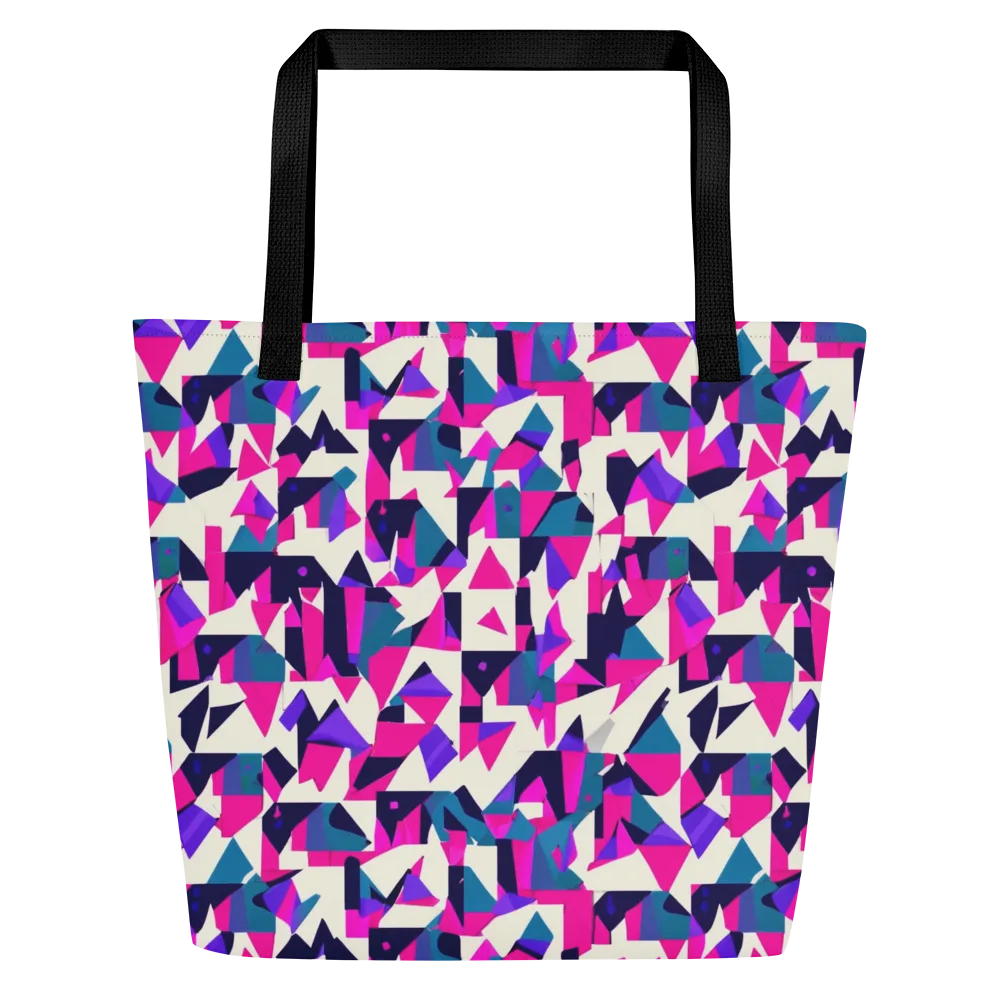 Ultraviolet Confetti on Large Tote Bag W/ Pocket — Front