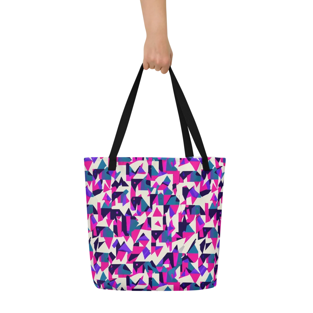 Ultraviolet Confetti on Large Tote Bag W/ Pocket — Front