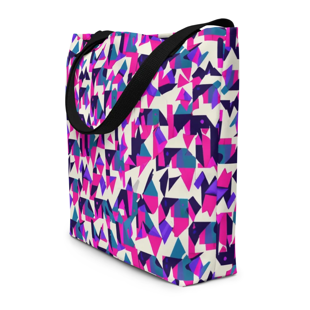 Ultraviolet Confetti on Large Tote Bag W/ Pocket — Front