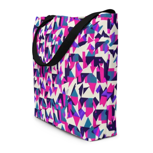 Ultraviolet Confetti on a Large Tote Bag W/ Pocket