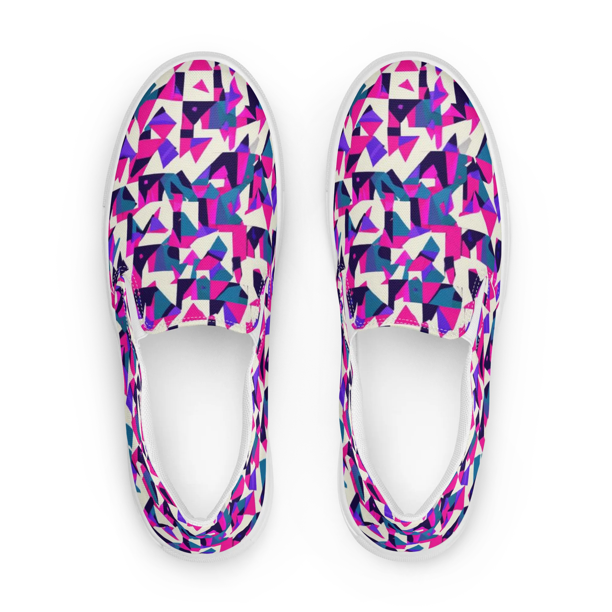 Ultraviolet Confetti on Women's Slip-On Canvas Shoes — Front