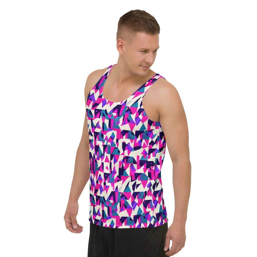 Ultraviolet Confetti on Men's Tank Top — Left Front