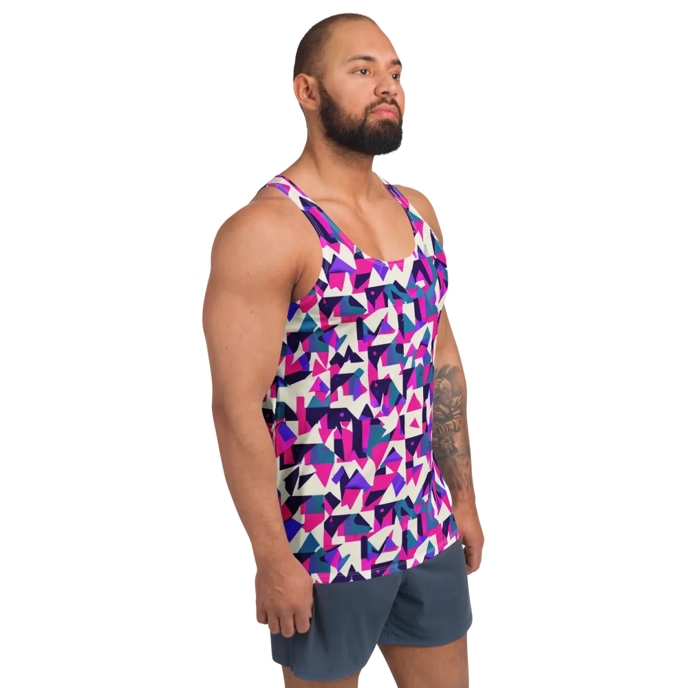 Ultraviolet Confetti on Men's Tank Top — Right Front