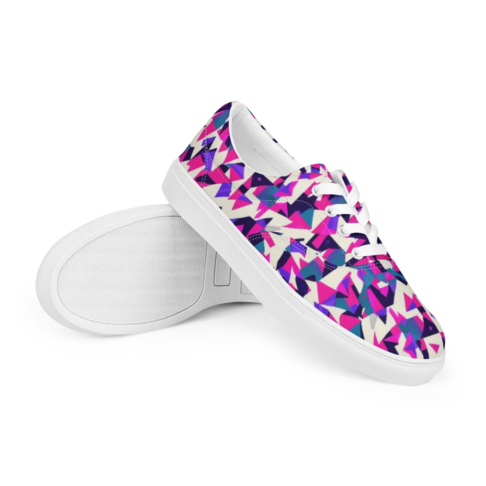 Ultraviolet Confetti on Men's Lace-Up Canvas Shoes — Right Front