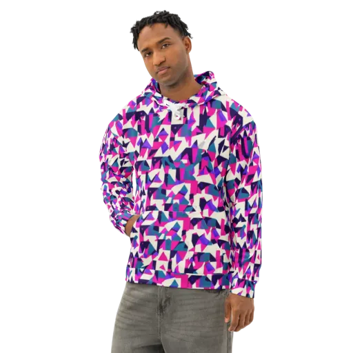 Ultraviolet Confetti on a Cotton Hoodie