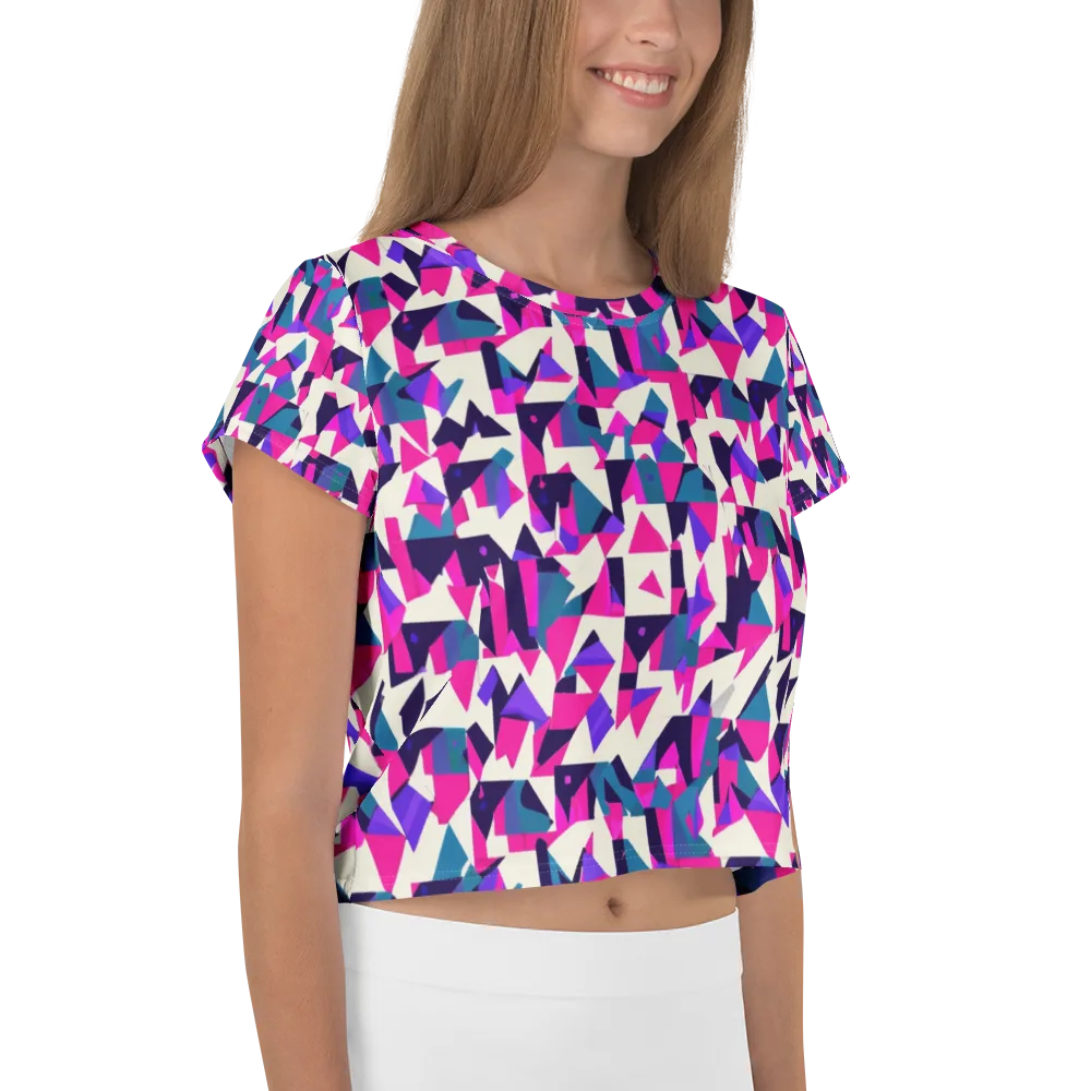 Ultraviolet Confetti on Crop Tee — Right