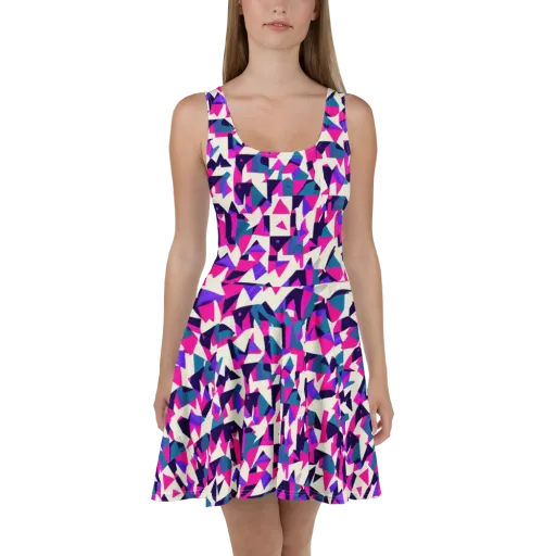Ultraviolet Confetti on a Skater Dress
