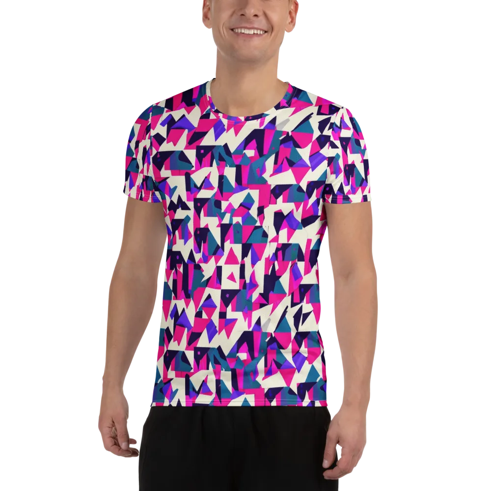 Ultraviolet Confetti on Men's Athletic T-Shirt — Front