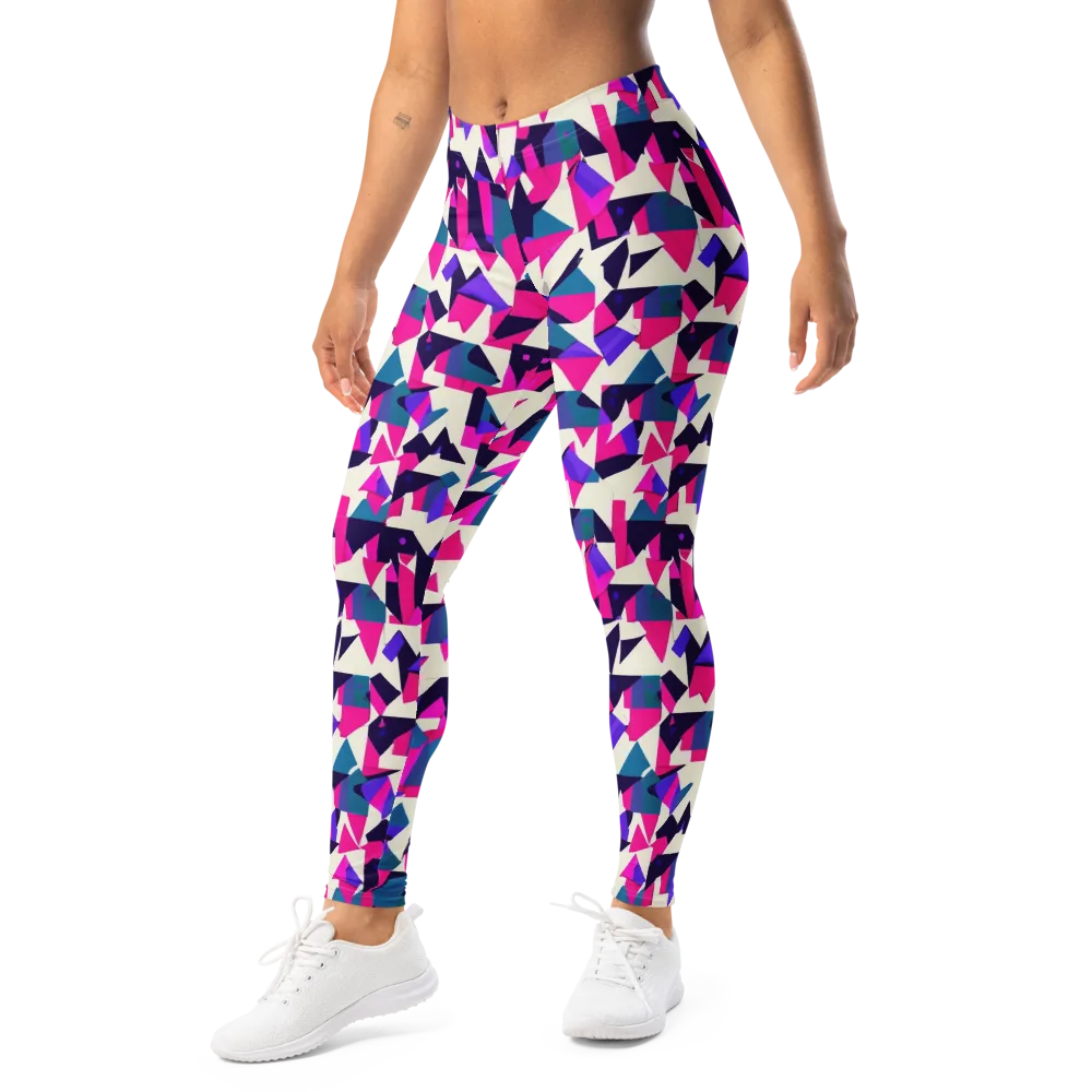 Ultraviolet Confetti on Leggings — Left Front