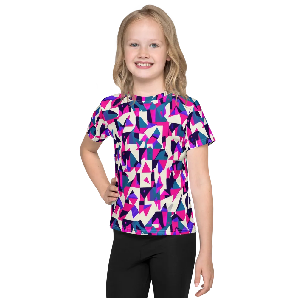 Ultraviolet Confetti on Kids Crew Neck T-Shirt — Front