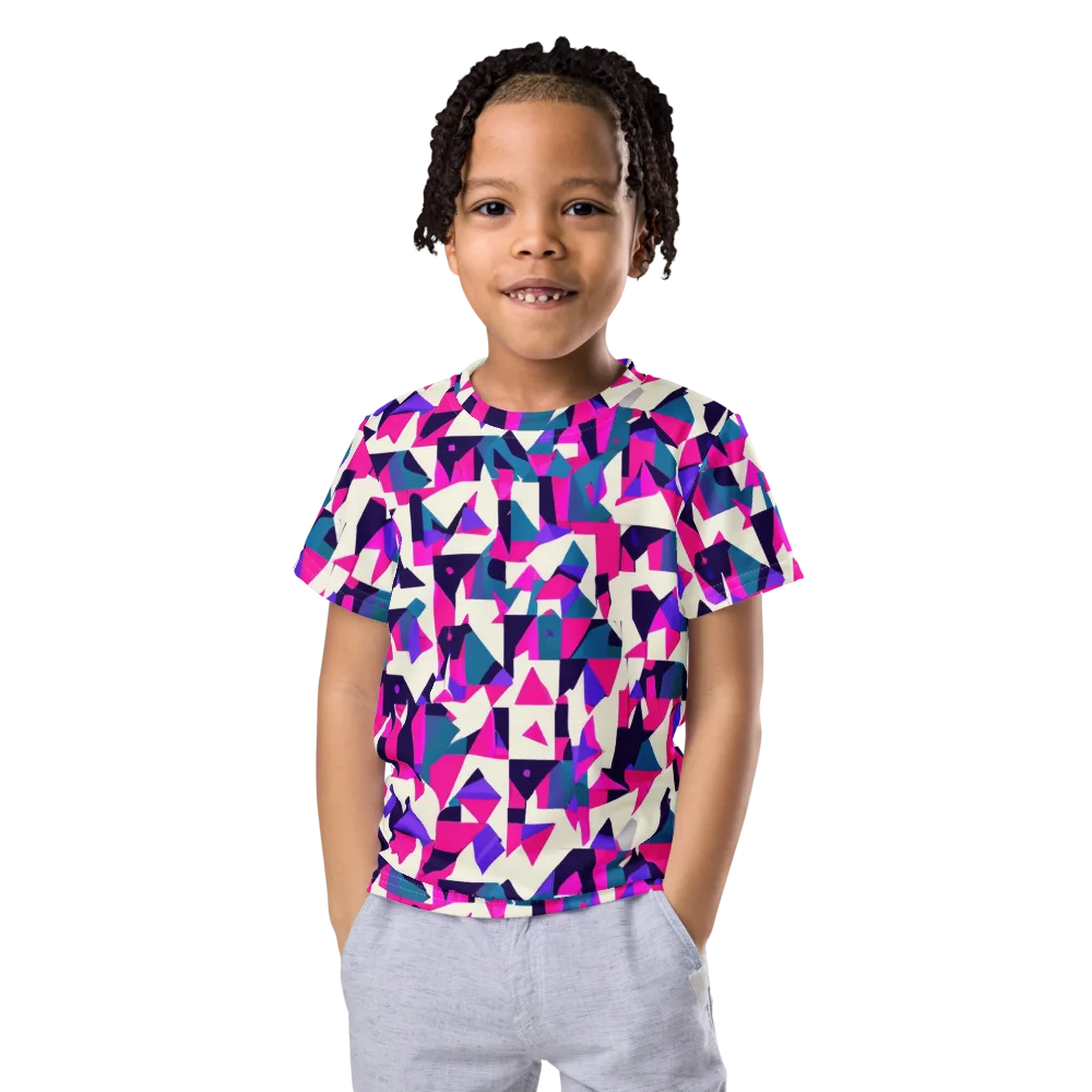 Ultraviolet Confetti on Kids Crew Neck T-Shirt — Front