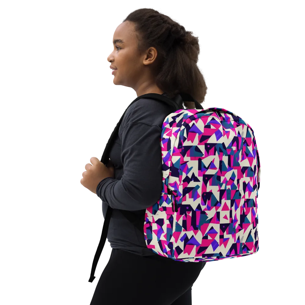 Ultraviolet Confetti on Minimalist Backpack — Right Front