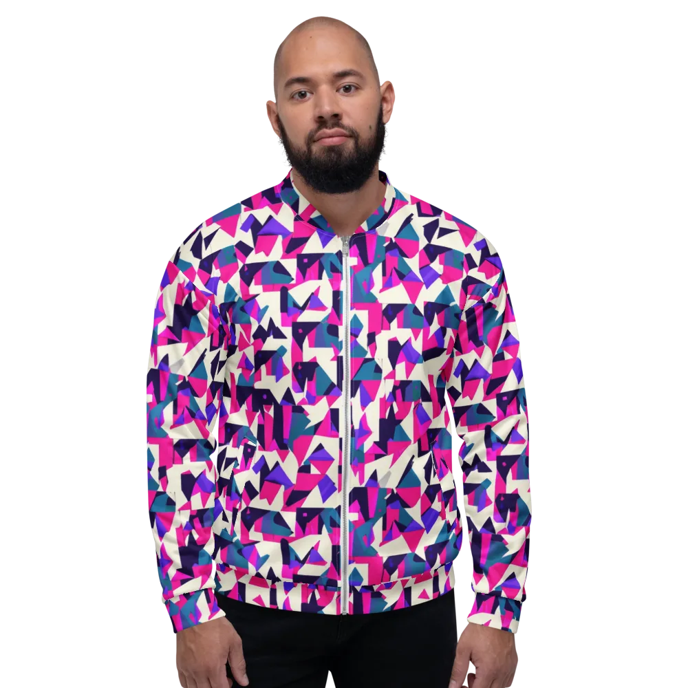 Ultraviolet Confetti on Bomber Jacket — Front