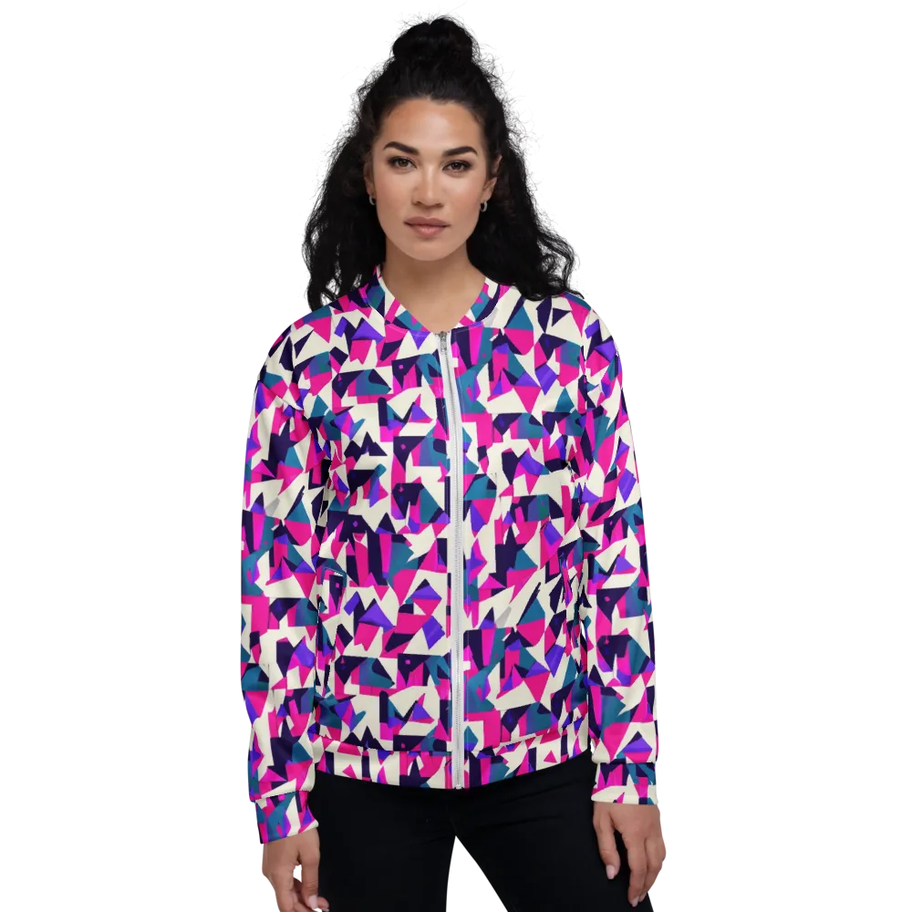 Ultraviolet Confetti on Bomber Jacket — Front