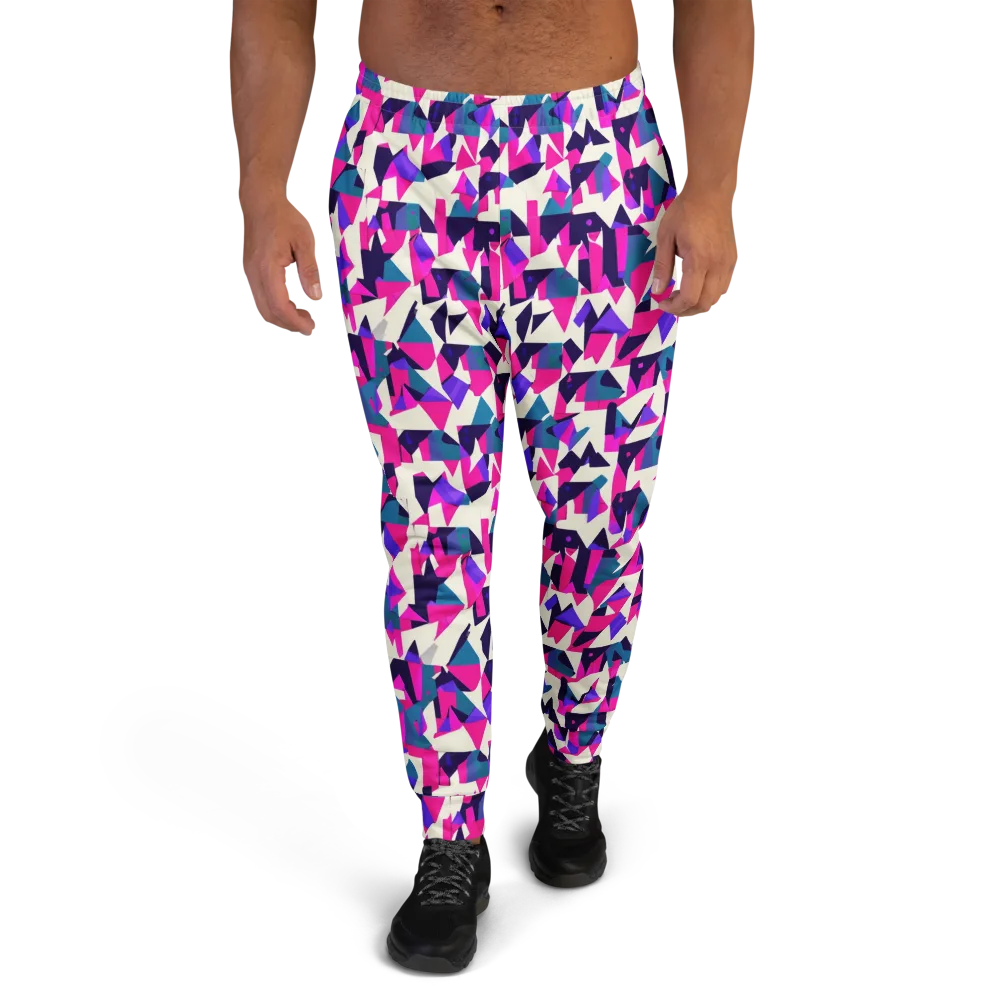 Ultraviolet Confetti on Men's Joggers — Front