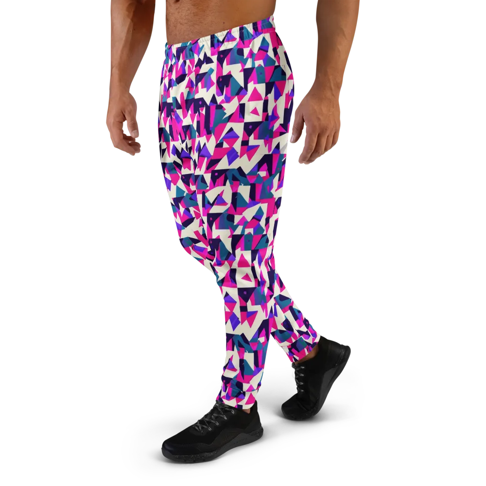 Ultraviolet Confetti on Men's Joggers — Left