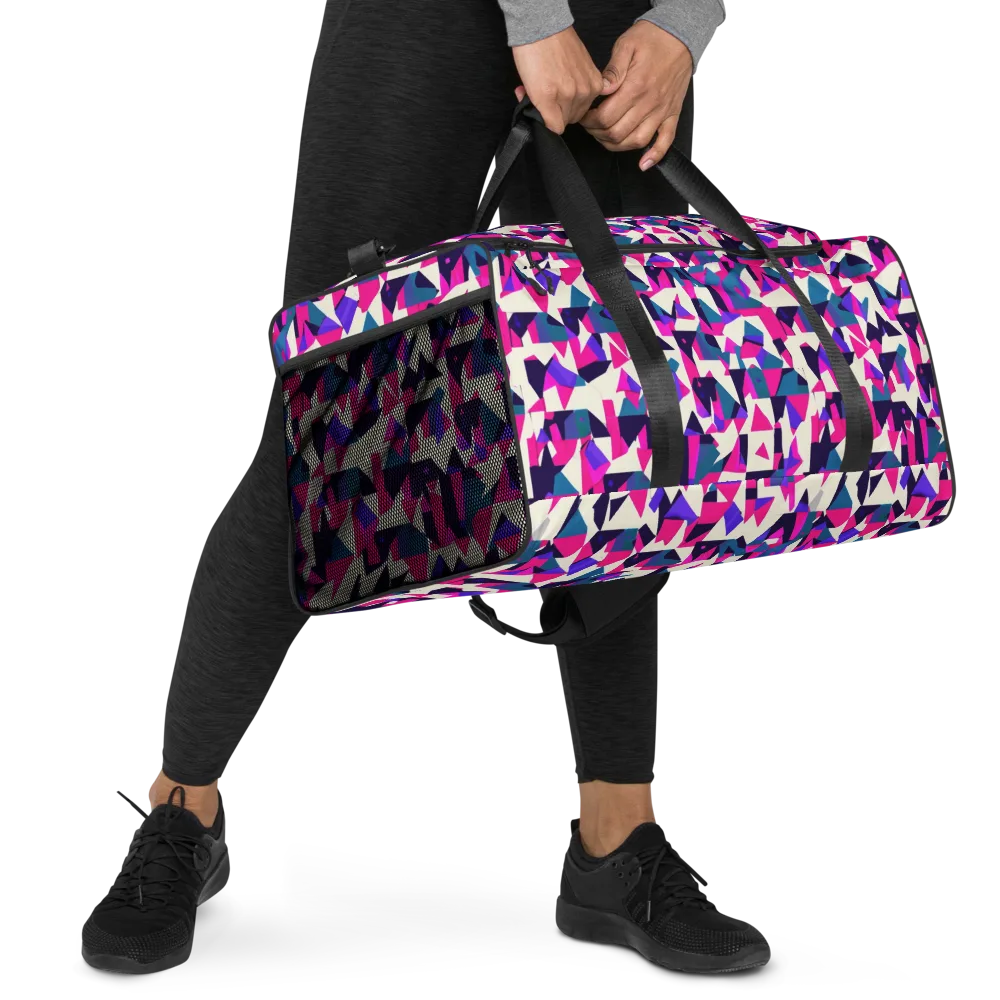 Ultraviolet Confetti on Duffle Bag — Right Front