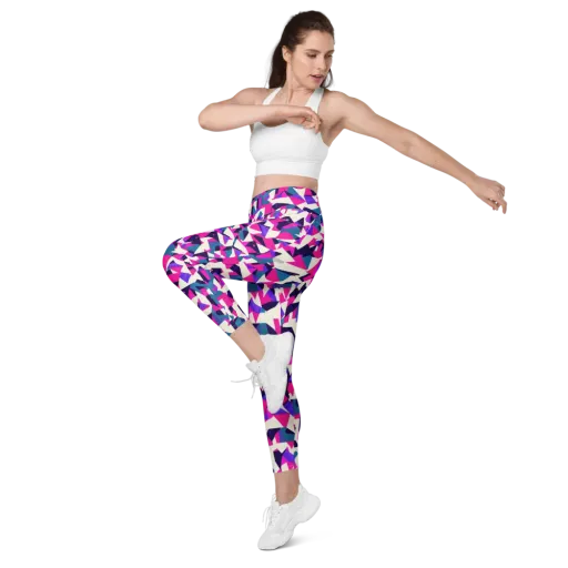 Ultraviolet Confetti on a Leggings with Pockets