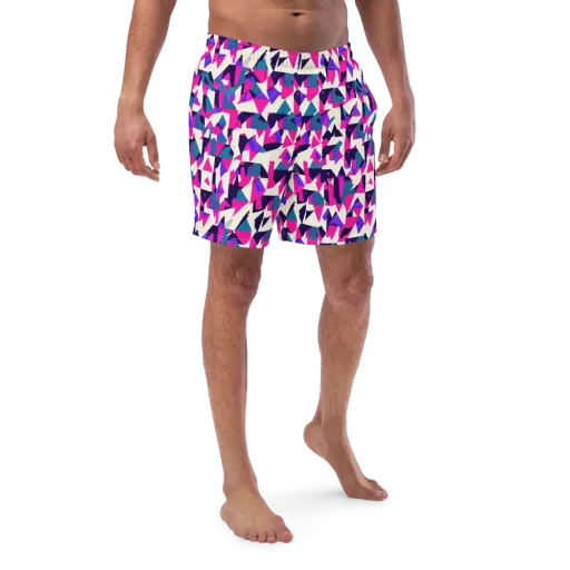 Ultraviolet Confetti on a Swim Trunks