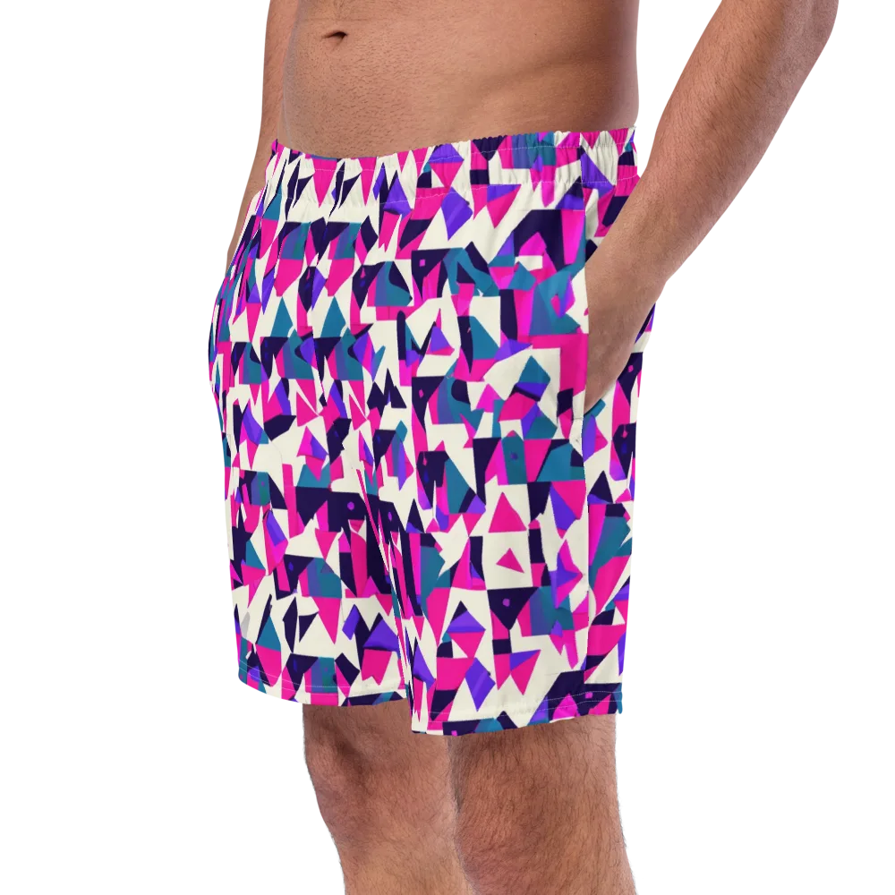 Ultraviolet Confetti on Swim Trunks — Left Front
