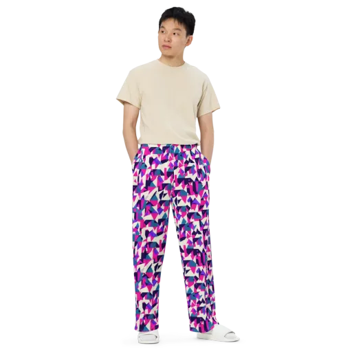Ultraviolet Confetti on a Wide-Leg Pants