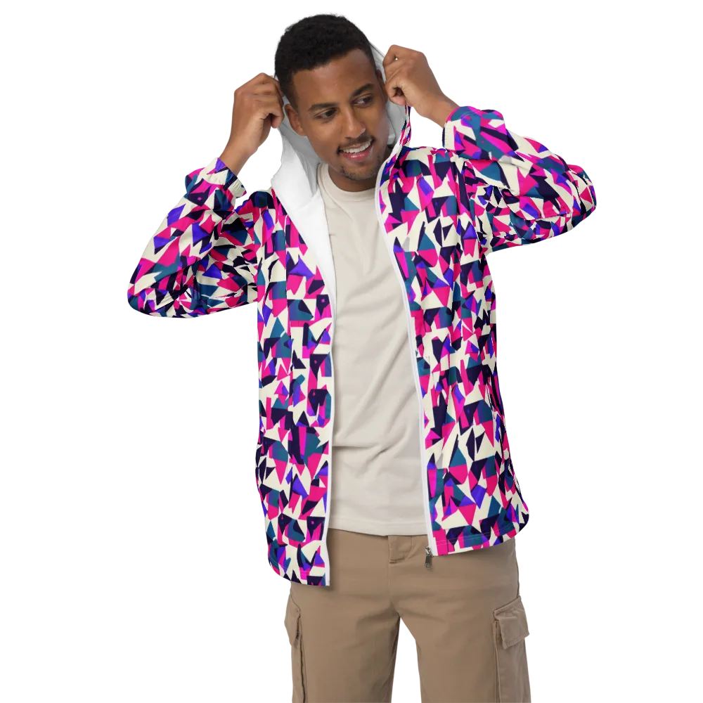 Ultraviolet Confetti on Men's Windbreaker — Front