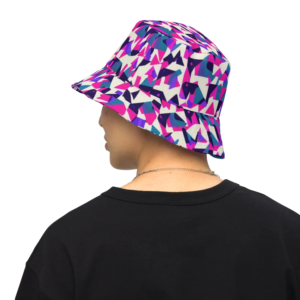 Ultraviolet Confetti on Reversible Bucket Hat — Back Inside